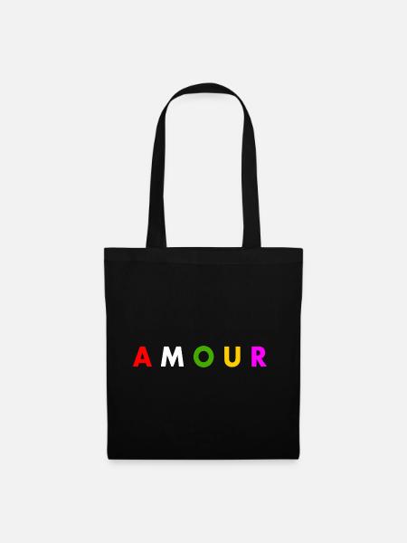 Amour - Stoffbeutel - Schwarz