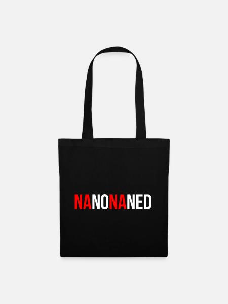 Mundart Spruch "Na no na ned" (Natürlich) Geschenk - Stoffbeutel - Schwarz