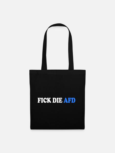 Fick die afd - Stoffbeutel - Schwarz