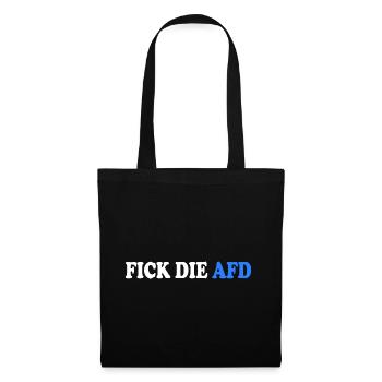 Fick die afd - Stoffbeutel - Schwarz - Vorne