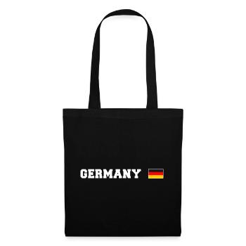 Deutschland T-Shirt Germany - Stoffbeutel - Schwarz - Vorne