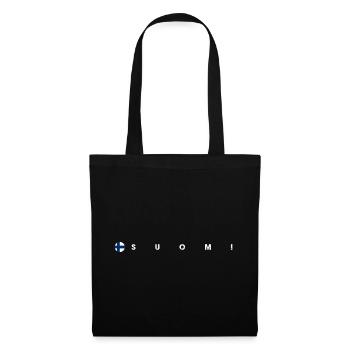 Drapeau Suomi - Sac en tissu - noir - Devant