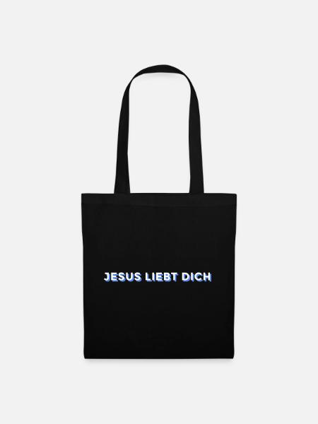 JESUS LIEBT DICH - Stoffbeutel - Schwarz