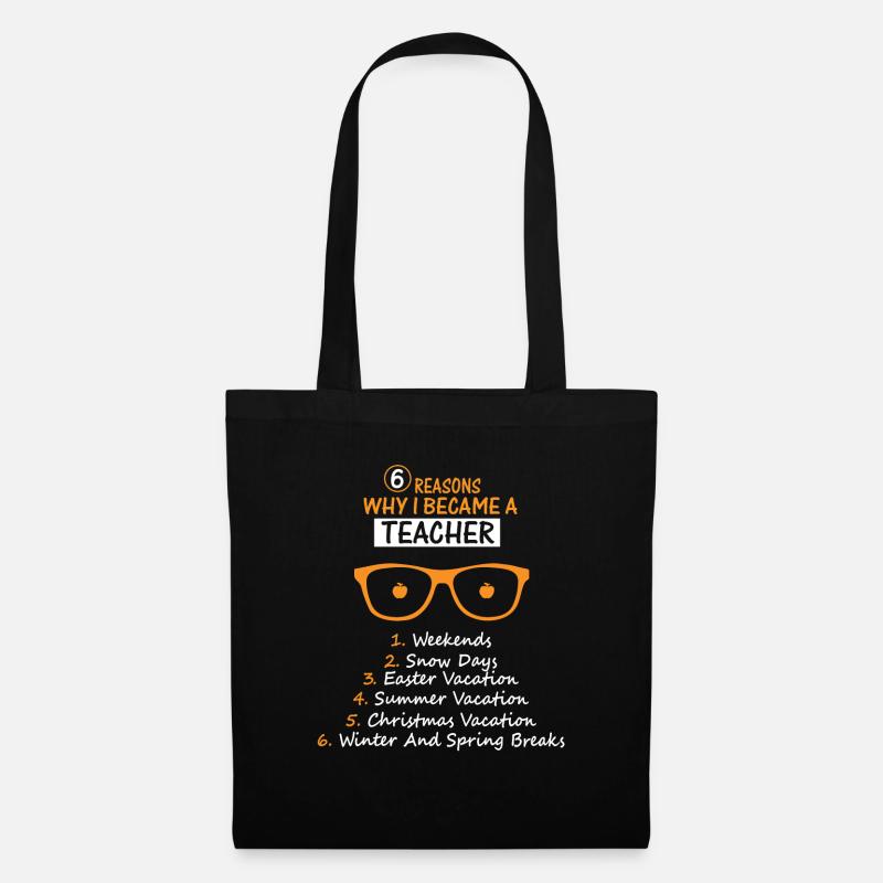 Teacher funny Why did I become a teacher? - Tote Bag - black