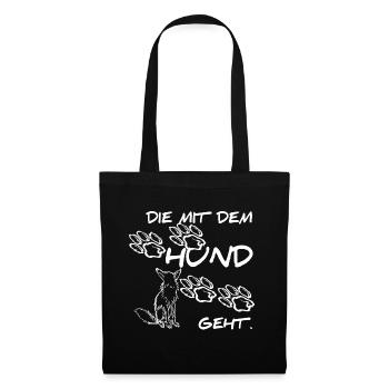 The dog goes - Tote Bag - black - Front