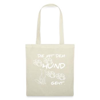 Le chien va - Sac en tissu - nature - Devant