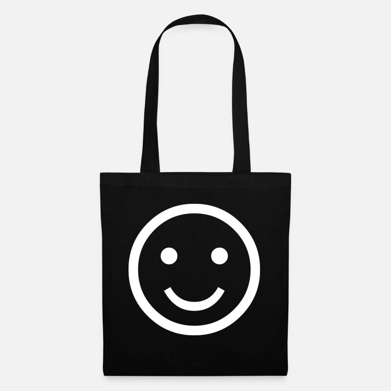 Smiley - Stoffbeutel - Schwarz