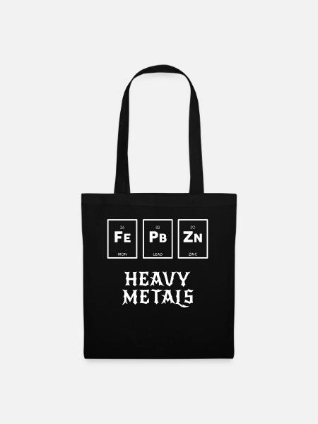 Chemie Heavy Metal Rock Rocker Chemiker Geschenk - Stoffbeutel - Schwarz