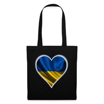 Ukraine heart design - Tote Bag - black - Front