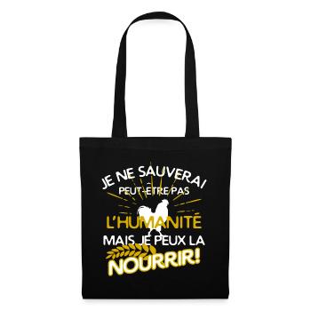 Agriculteurs - nourrir les gens - Sac en tissu - noir - Devant