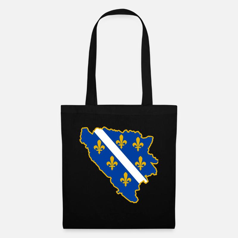 bosna umriss - Stoffbeutel - Schwarz