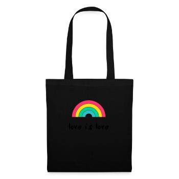 love is love Rainbow Gay Pride - Tote Bag - black - Front