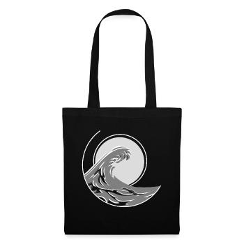 vague - Sac en tissu - noir - Devant