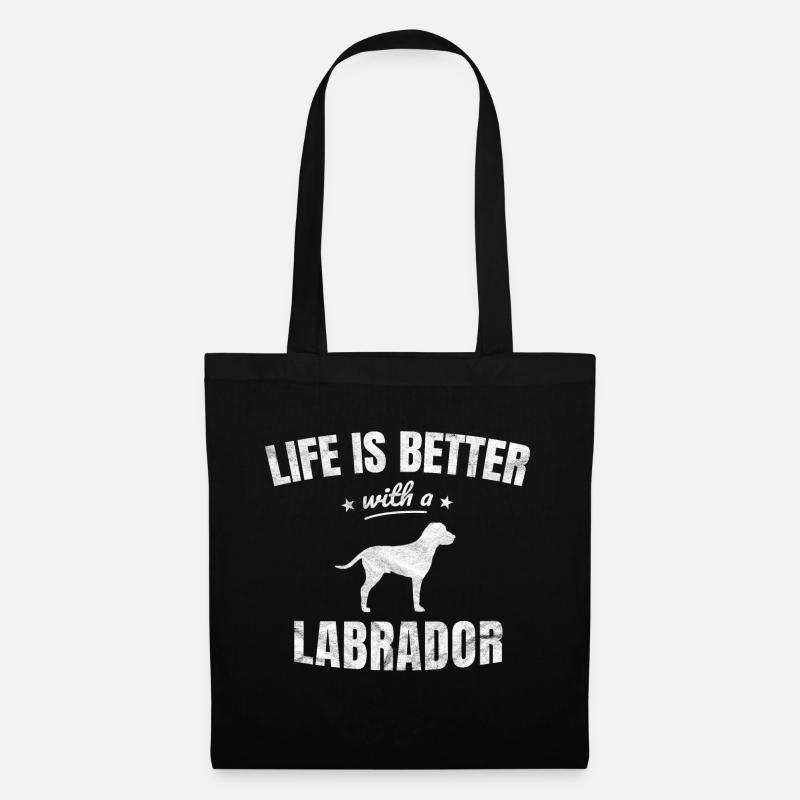 Labrador Retriever Lustiges Geschenk - Stoffbeutel - Schwarz