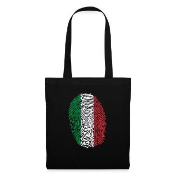 Italien - Stoffbeutel - Schwarz - Vorne