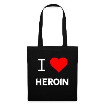 I Love Heroin Drugs Addiction Spraying Gifts - Tote Bag - black - Front