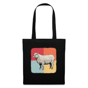 Schafbock Schaf Lamm Cooles Geschenk - Stoffbeutel - Schwarz - Vorne
