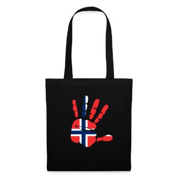 Norwegen - Stoffbeutel - Schwarz - Vorne