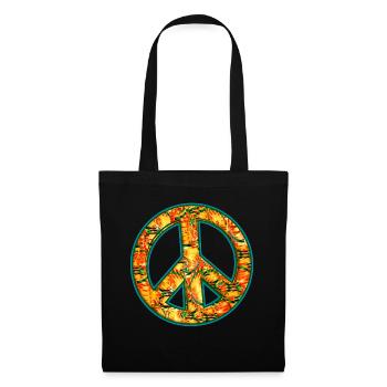 Peace - Stoffbeutel - Schwarz - Vorne
