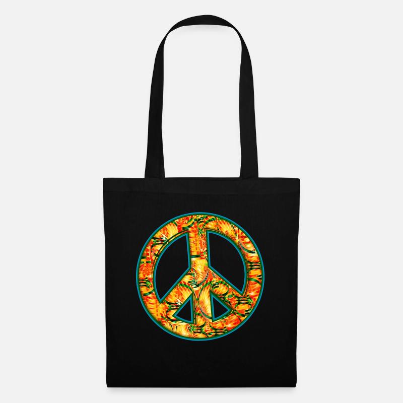 Peace - Stoffbeutel - Schwarz