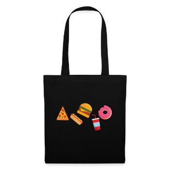 Food T-Shirt - Sac en tissu - noir - Devant