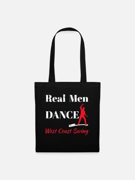 Cadeaux WCS West Coast Swing de Real Men - Sac en tissu - noir