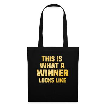 This is what a winner looks like - Tote Bag - black - Front