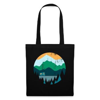 Travel Fever Camper Mountains Nature Souvenir Gift - Tote Bag - black - Front