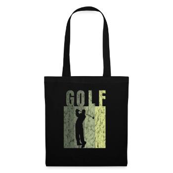 Golf Golfing Shirt Gift Idea Golfer Vintage - Tote Bag - black - Front