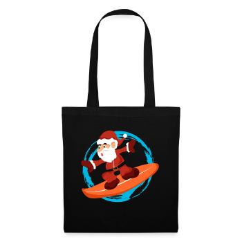 Christmas Santa Claus Surfing - Gift Idea - Tote Bag - black - Front