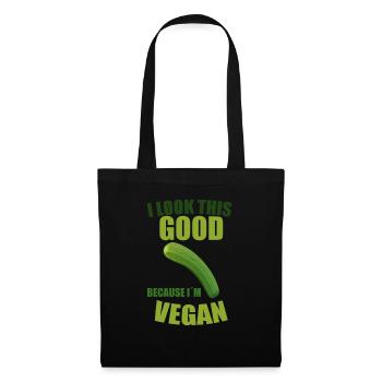 Vegan Veganer Veganerin - Stoffbeutel - Schwarz - Vorne