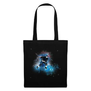 Joueur de hockey illustration Winter Sport Art - Sac en tissu - noir - Devant
