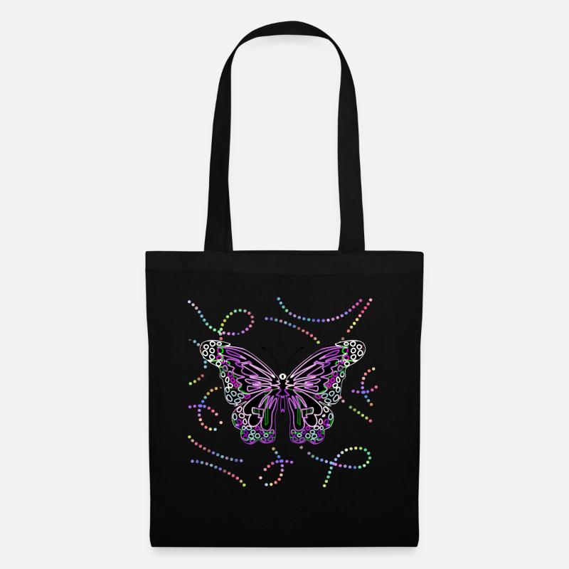 Schmetterling - Stoffbeutel - Schwarz