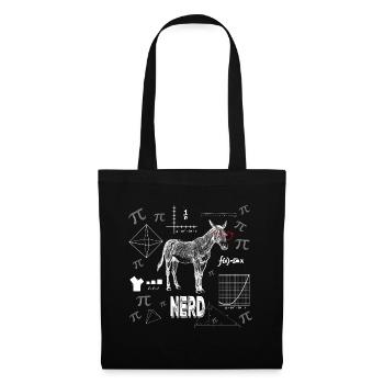 Donkey horse nerd math bookworm nerdyT shirt - Tote Bag - black - Front