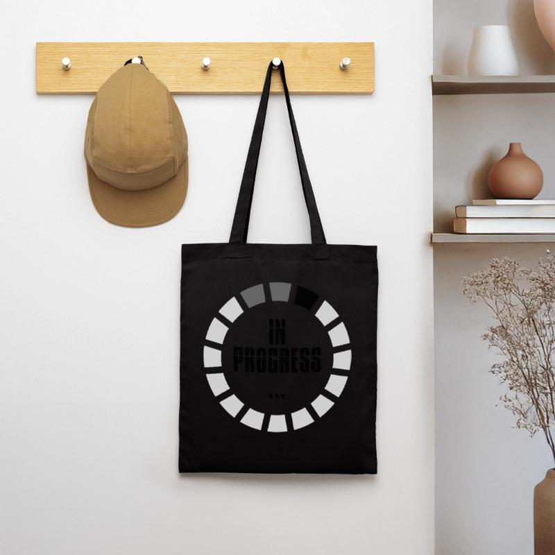 in progress loading sign ring circle loading becomes a Tote Bag