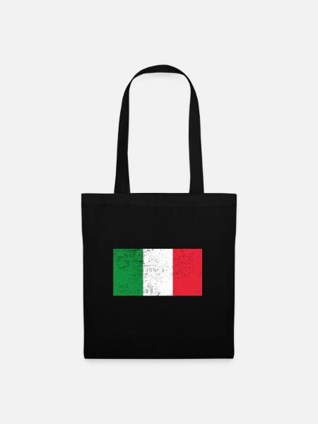 Italy flag national colors gift - Tote Bag - black
