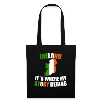 Irlande - Sac en tissu - noir - Devant