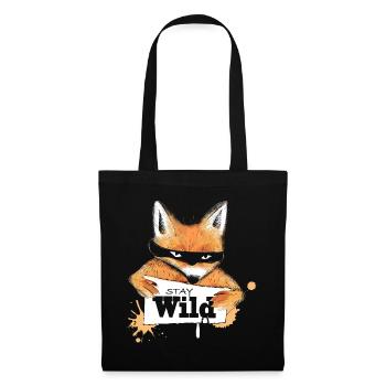 Fox with a message - Tote Bag - black - Front