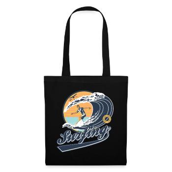 Surfing - Stoffbeutel - Schwarz - Vorne