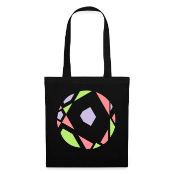 sphère abstraite - Sac en tissu - noir - Devant