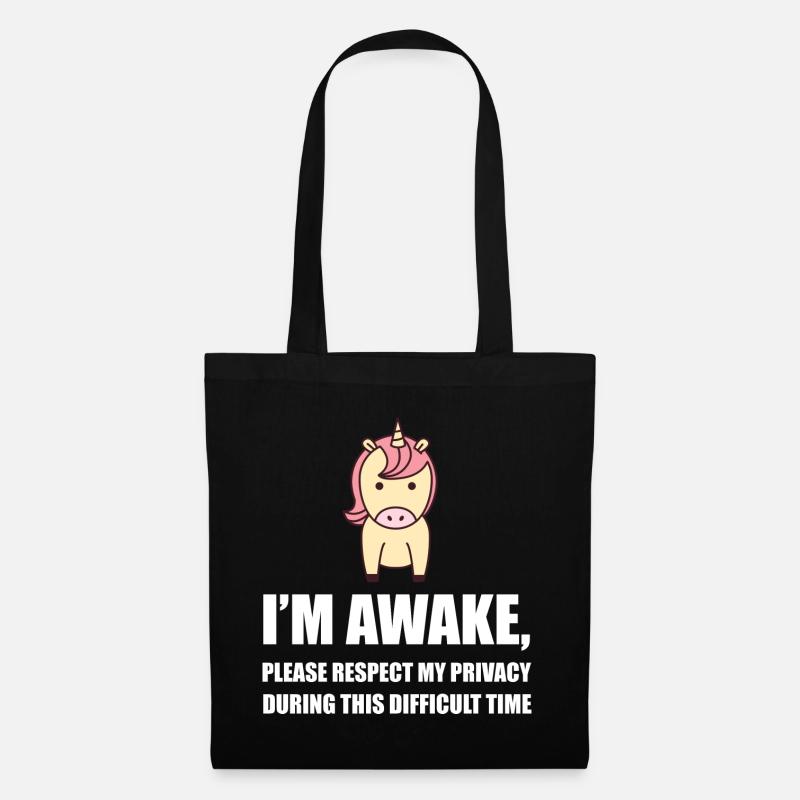 I'm Awake, Please Respect My Privacy - Stoffbeutel - Schwarz