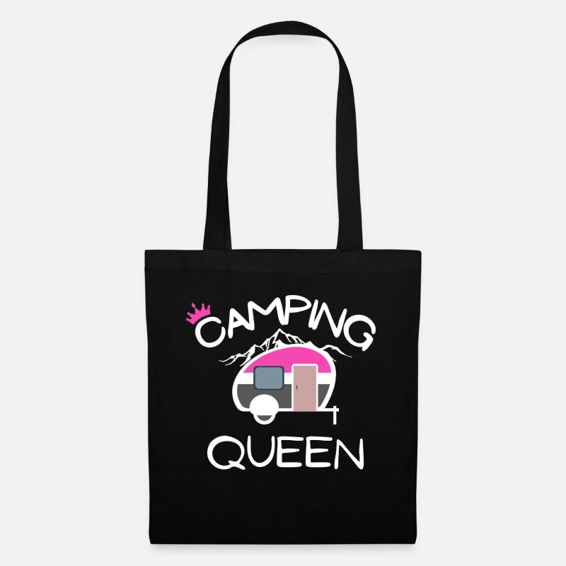 Camping Queen Geburtstagsgeschenk - Stoffbeutel - Schwarz