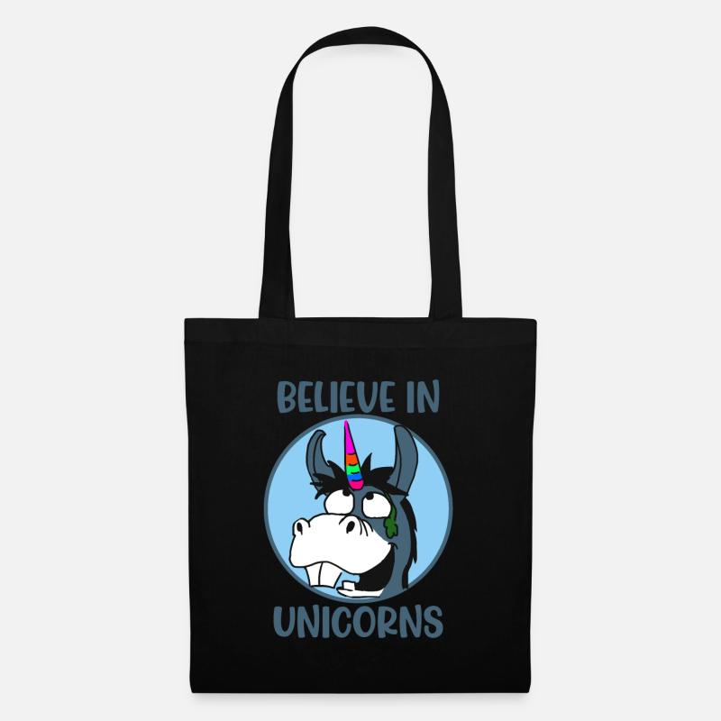 Croire Licorne - Sac en tissu - noir