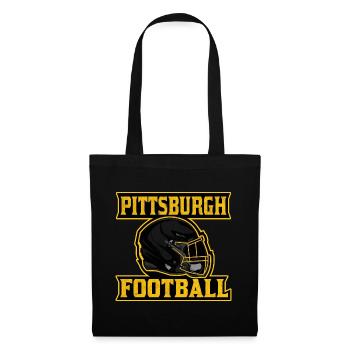 Pittsburgh Football Helm Logo - Stoffbeutel - Schwarz - Vorne