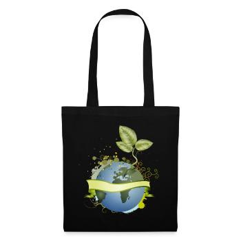 in the earth unfolds with banner - Tote Bag - black - Front