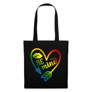 t-shirt de la Saint-Valentin soit le mien Saint-Valentin - Sac en tissu - noir - Devant