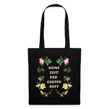 Pas de temps que le jardin appelle - Sac en tissu - noir - Devant