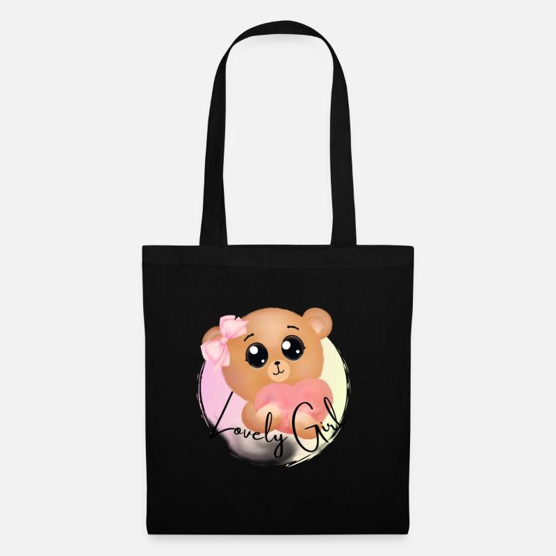Cute teddy bear - Stoffbeutel - Schwarz