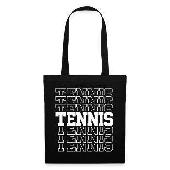 Motif typographique de tennis Police multiple - Sac en tissu - noir - Devant