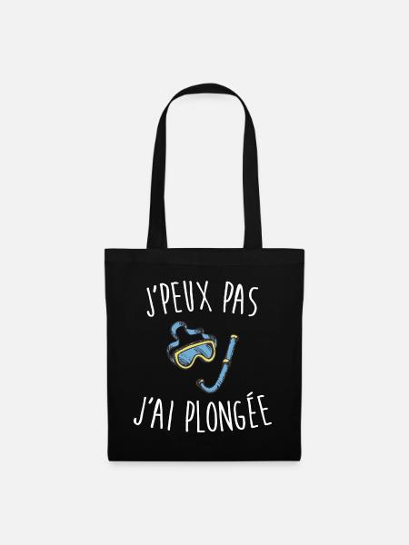 J'peux pas j'ai plongée - Sac en tissu - noir